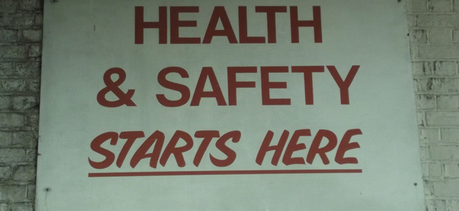 Health and safety sign for the workplace