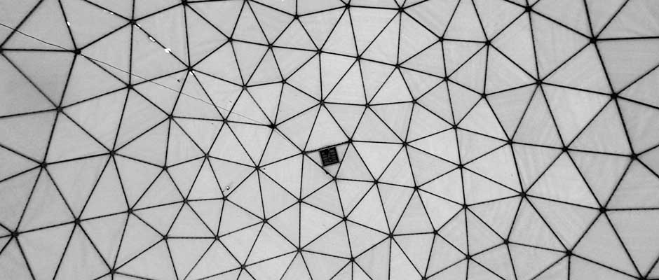 Inside radome of Teufelsberg station