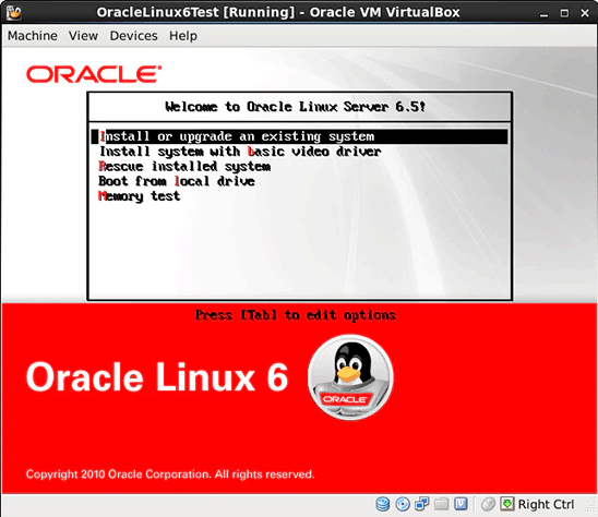 The guest OS installation begins upon the first boot of the VM