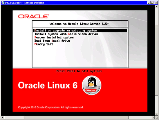  Installing the guest OS remotely from a Windows host, using the RDP viewer that ships with Windows