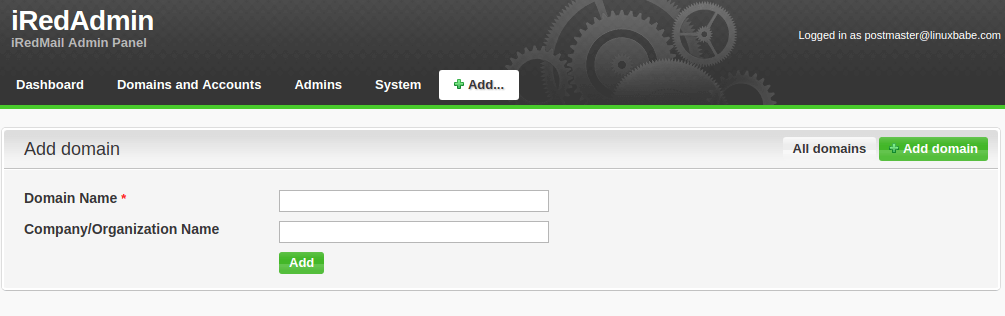 iredmail multiple domains